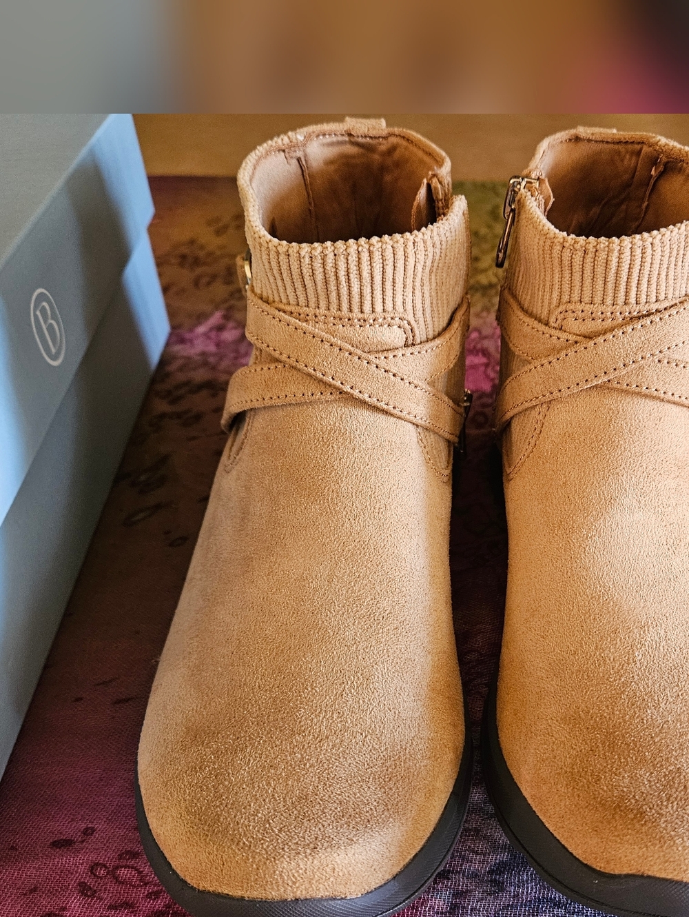 Sz 6.5 Wide Lifestride Bzees Airstep Booties Honey - Picture 3 of 11